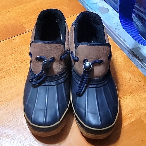 Navy and Brown Bass -Toledo Muck Boots Size 9 - Picture 1 of 5